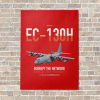 Thumbnail for EC-130H Compass Call vertical canvas print - no frame - red background