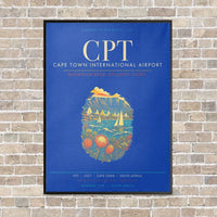 Thumbnail for Cape Town International Airport CPT - Canvas Framed - Blue