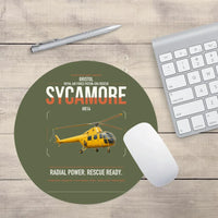 Thumbnail for Bristol Sycamore HR14 design on green army round mouse pad