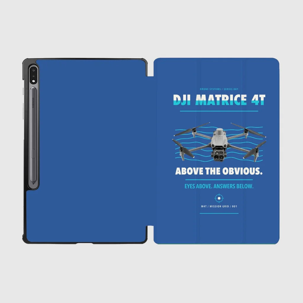 DJI Matrice 4T design on blue samsung tablet tablet case