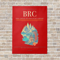Thumbnail for San Carlos de Bariloche Airport BRC - Canvas No Frame - Red