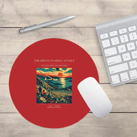Thumbnail for VINTAGE G4475 - The Ridge Soaring Sunset - Designed Mouse Pads design on red round