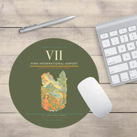 Thumbnail for Vinh International Airport (VII) design on green army round mouse pad