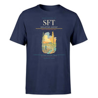 Thumbnail for Skellefteå Airport (SFT) T-Shirt single-side front print in Navy Blue | skellefteå-airport-sft-double-side-t-shirt