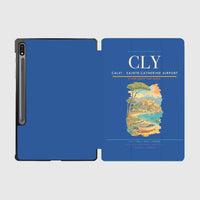 Thumbnail for Calvi (CLY) design on blue samsung tablet tablet case