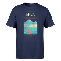 Thumbnail for Augusto C. Sandino International Airport (MGA) T-Shirt single-side front print in Navy Blue | augusto-c-sandino-international-airport-mga-double-side-t-shirt