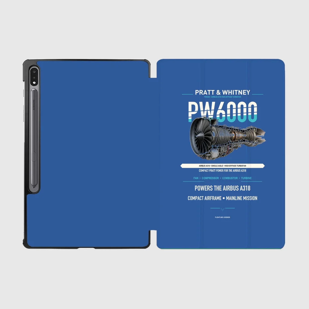 PW6000 design on blue samsung tablet tablet case