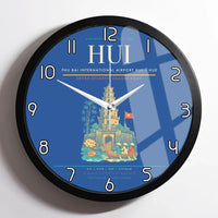 Thumbnail for Phu Bai International Airport (HUI) design on blue framed wall clock