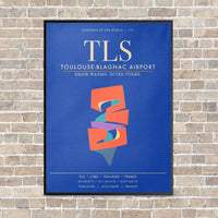 Thumbnail for Toulouse-Blagnac Airport TLS - Canvas Framed - Blue