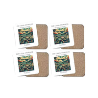Thumbnail for The Canal Stopover - Designed Coasters design on white 4-pieces-set