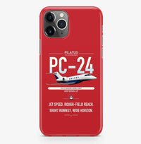 Thumbnail for Pilatus PC-24 design on red magsafe iphone case, for iPhone Pro Max