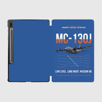 Thumbnail for MC-130J COMMANDO II design on blue samsung tablet tablet case