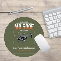 Thumbnail for MD Helicopters MD 500E design on green army round mouse pad