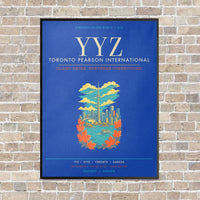 Thumbnail for Toronto Pearson International Airport YYZ - Canvas Framed - Blue