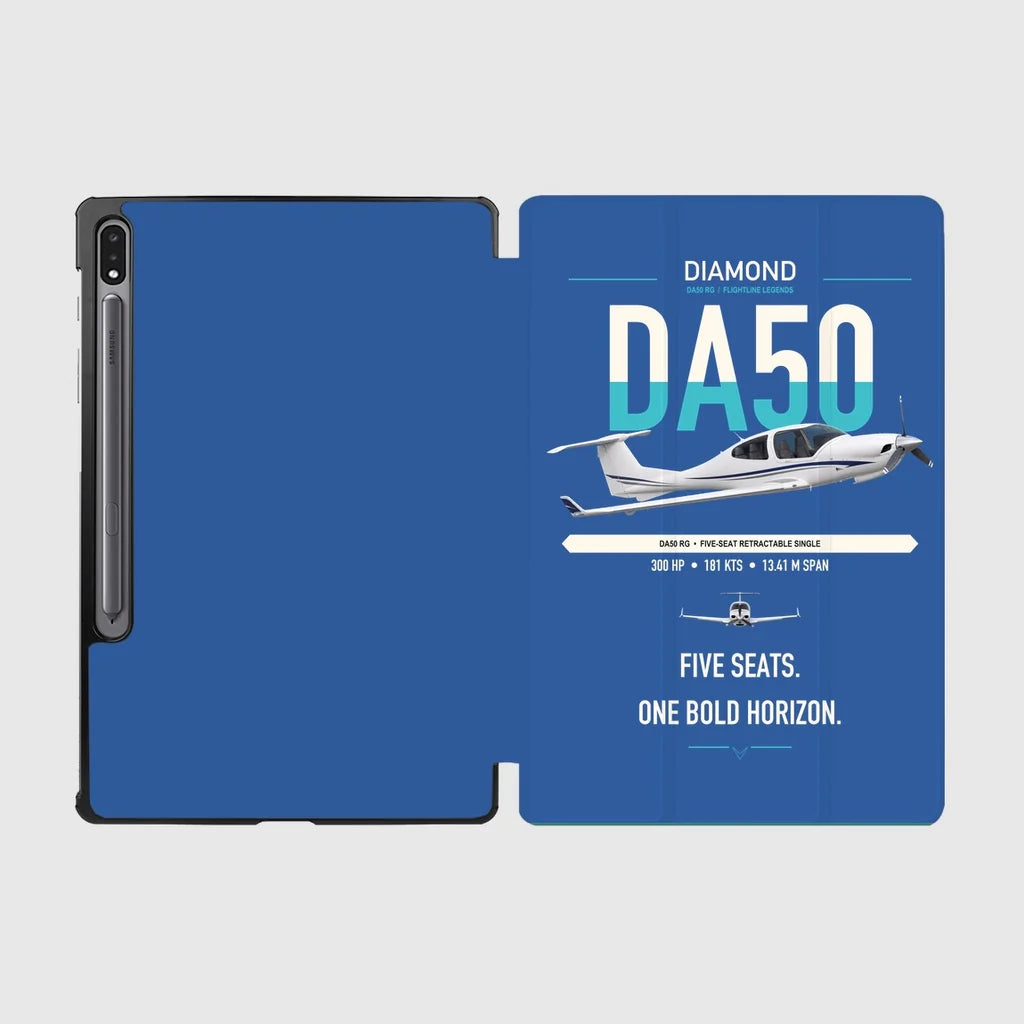 Diamond DA50 RG design on blue samsung tablet tablet case