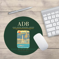 Thumbnail for Izmir Adnan Menderes Airport ADB Mouse-Pad Round - Dark Green