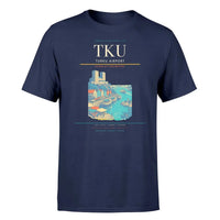 Thumbnail for Turku Airport (TKU) T-Shirt single-side front print in Navy Blue | turku-airport-tku-double-side-t-shirt
