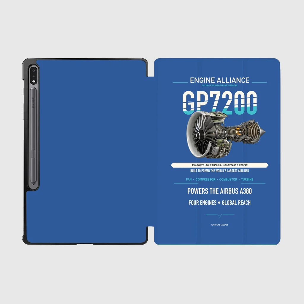 GP7200 design on blue samsung tablet tablet case