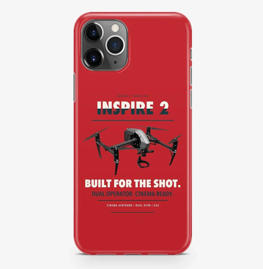 DJI Inspire 2 Case ProMax design on red iphone case promax