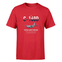 Thumbnail for Transall C-160D design on red double-side t-shirt, single-side print