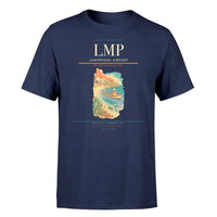 Thumbnail for Lampedusa Airport (LMP) T-Shirt single-side front print in Navy Blue | lampedusa-airport-lmp-double-side-t-shirt
