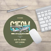 Thumbnail for Cessna 150M design on green army round mouse pad