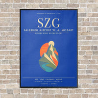 Thumbnail for Salzburg Airport SZG - Canvas Framed - Blue