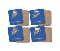 Thumbnail for Dassault Mirage IIIC design on blue 4 pieces set coaster