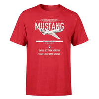 Thumbnail for Cessna Citation Mustang design on red double-side t-shirt, single-side print