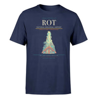 Thumbnail for Rotorua Regional Airport (ROT) T-Shirt single-side front print in Navy Blue | rotorua-regional-airport-rot-double-side-t-shirt