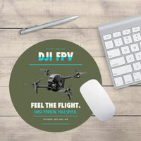 Thumbnail for DJI FPV design on green army round mouse pad