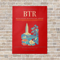 Thumbnail for Baton Rouge Metropolitan Airport BTR - Canvas No Frame - Red
