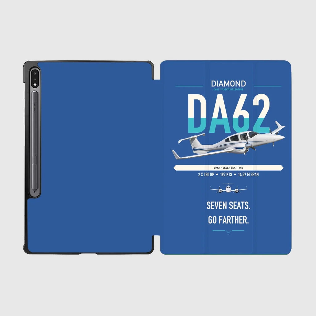 Diamond DA62 design on blue samsung tablet tablet case