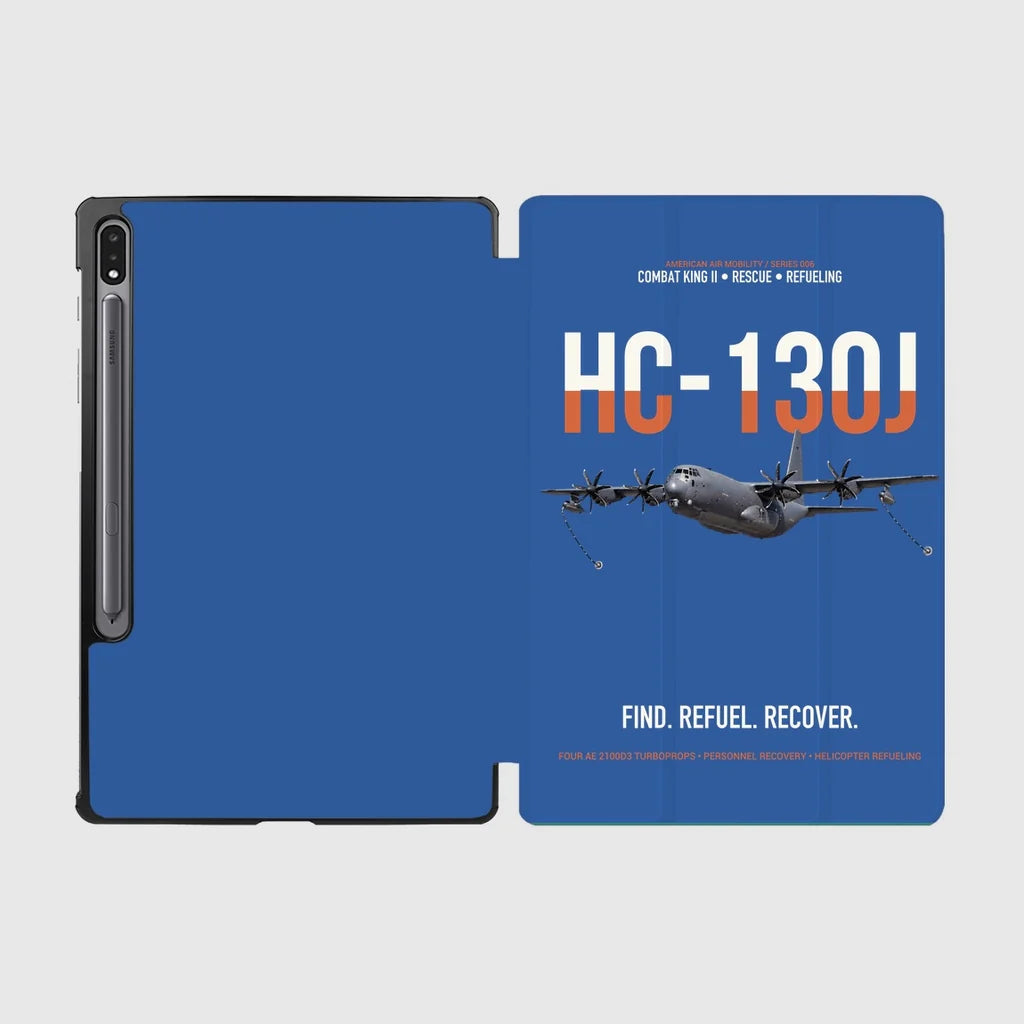 HC-130J COMBAT KING II design on blue samsung tablet tablet case