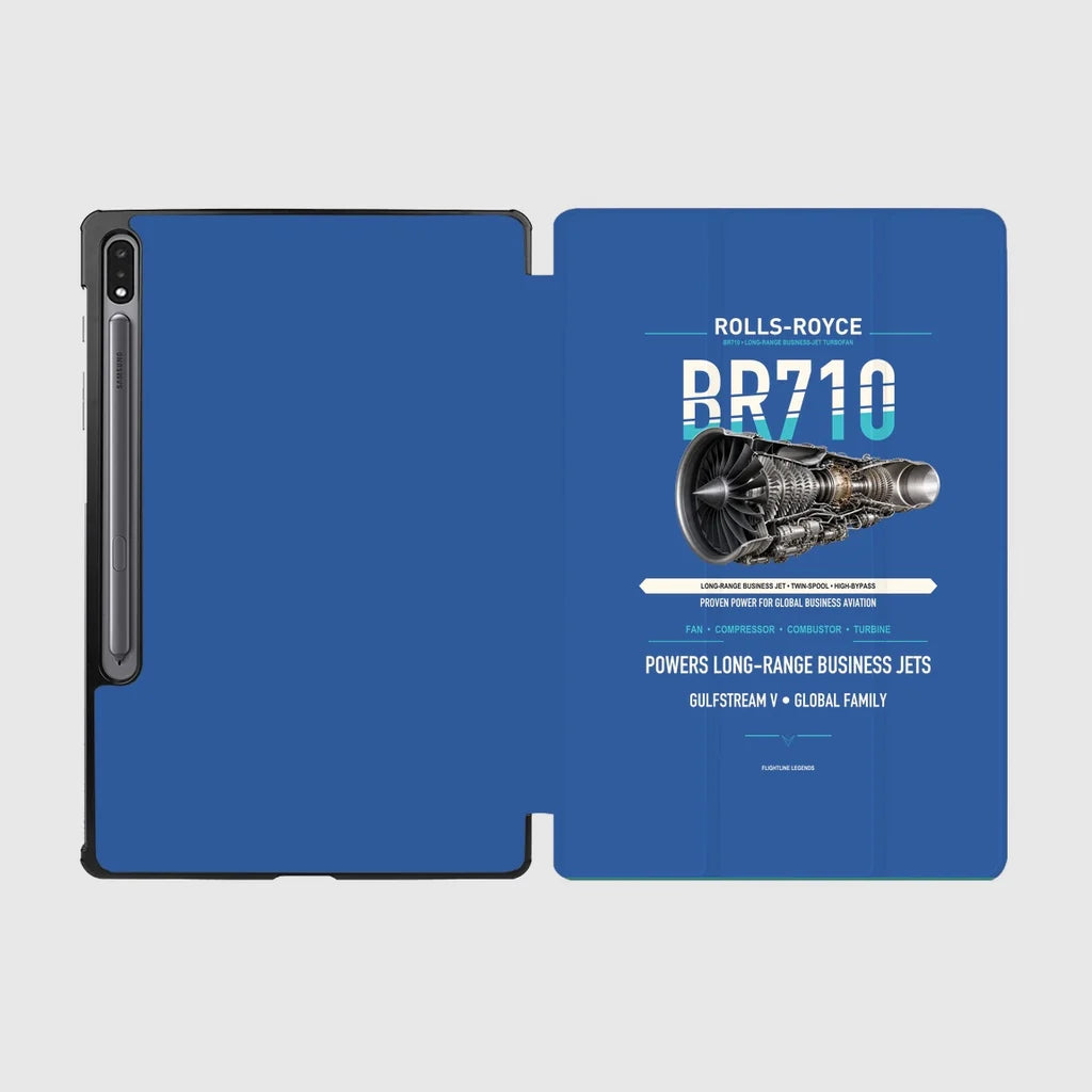 BR710 design on blue samsung tablet tablet case
