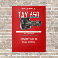 Thumbnail for TAY 650 vertical canvas print - no frame - red background