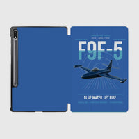Thumbnail for F9F-5 Panther design on blue samsung tablet tablet case