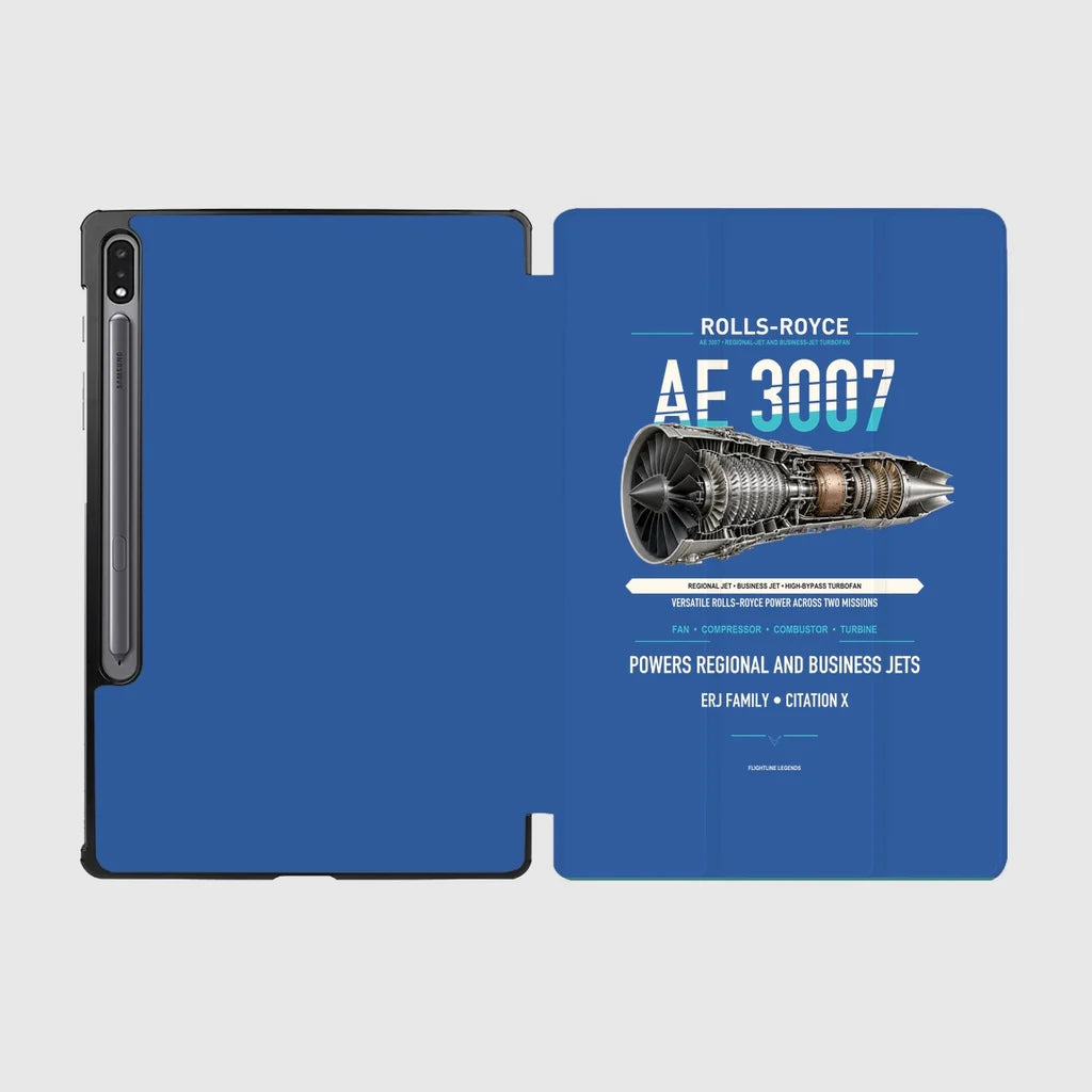 AE 3007 design on blue samsung tablet tablet case