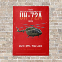 Thumbnail for Airbus UH-72A Lakota vertical canvas print - no frame - red background