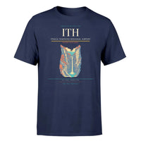 Thumbnail for Ithaca Tompkins Regional Airport (ITH) T-Shirt single-side front print in Navy Blue | ithaca-tompkins-regional-airport-ith-double-side-t-shirt