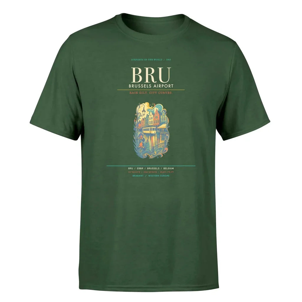 Brussels Airport (BRU) Premium T-Shirt Dark Green