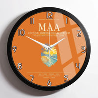 Thumbnail for Chennai International Airport MAA Wall-Clock Framed - Orange