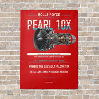Thumbnail for PEARL 10X vertical canvas print - no frame - red background