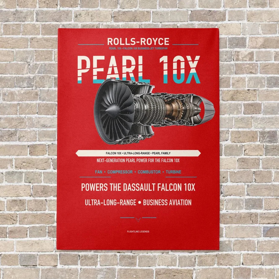 PEARL 10X vertical canvas print - no frame - red background