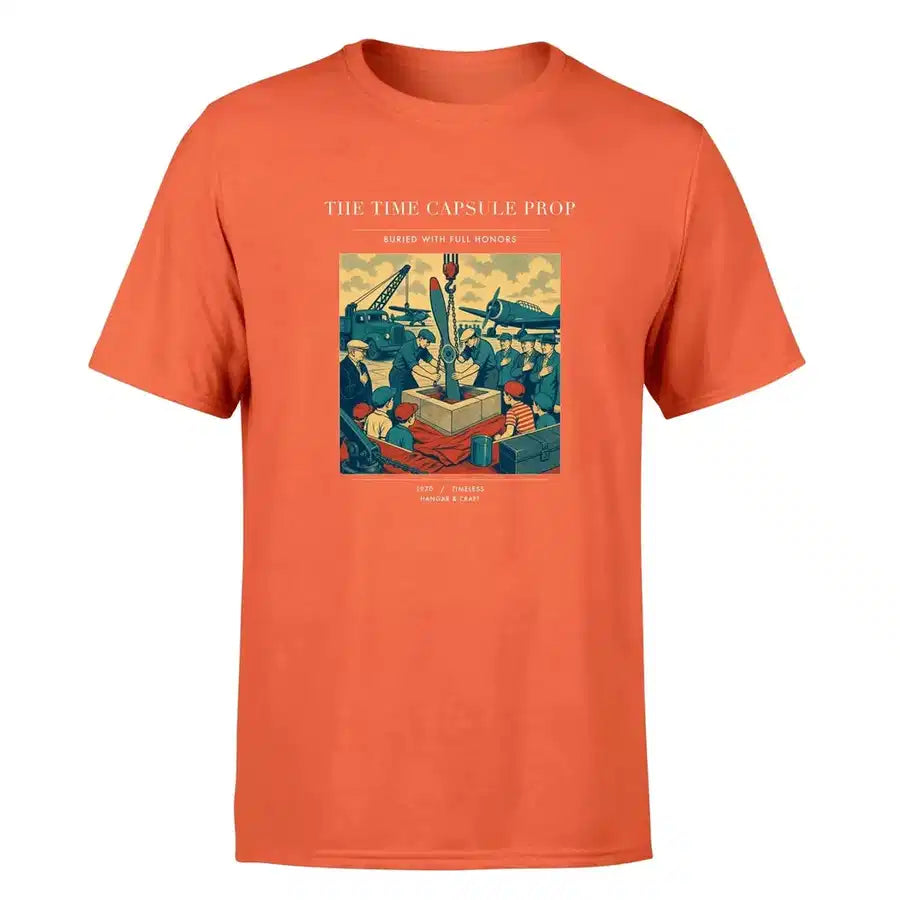 VINTAGE G4428 - The Time Capsule Prop - Premium T-Shirt design on orange premium t shirt