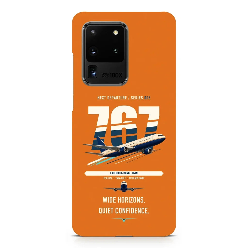 Boeing 767-300ER design on samsung case - orange