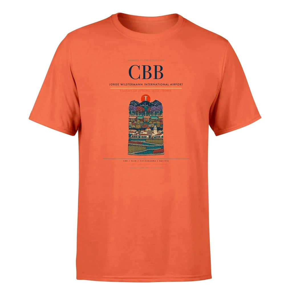 Cochabamba Airport (CBB) Premium T-Shirt Orange