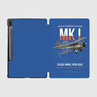 Thumbnail for Fairey Swordfish Mk I design on blue samsung tablet tablet case