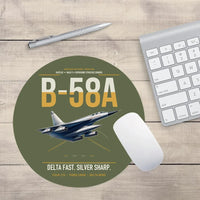 Thumbnail for B-58A Hustler design on green army round mouse pad