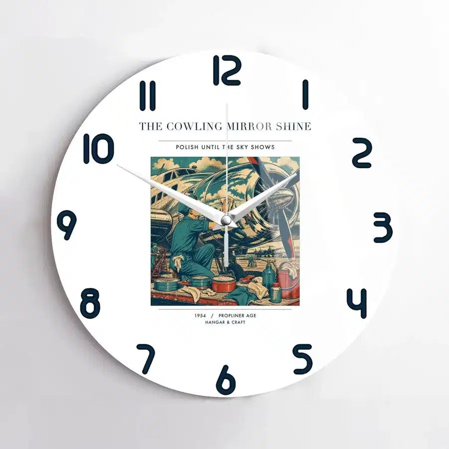VINTAGE G4262 - The Cowling Mirror Shine - Designed Wall Clocks design on white no-frame
